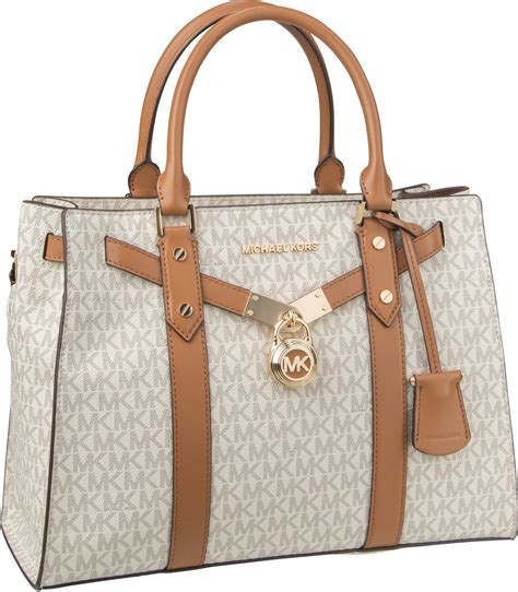 michael kors hamilton signature satchel vanilla|Michael Kors nouveau Hamilton satchel.